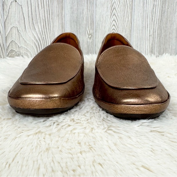 Naturalizer Bashful Soft Bronze Leather Loafers 8.5 Metallic Copper Flats NWOT - Picture 2 of 10